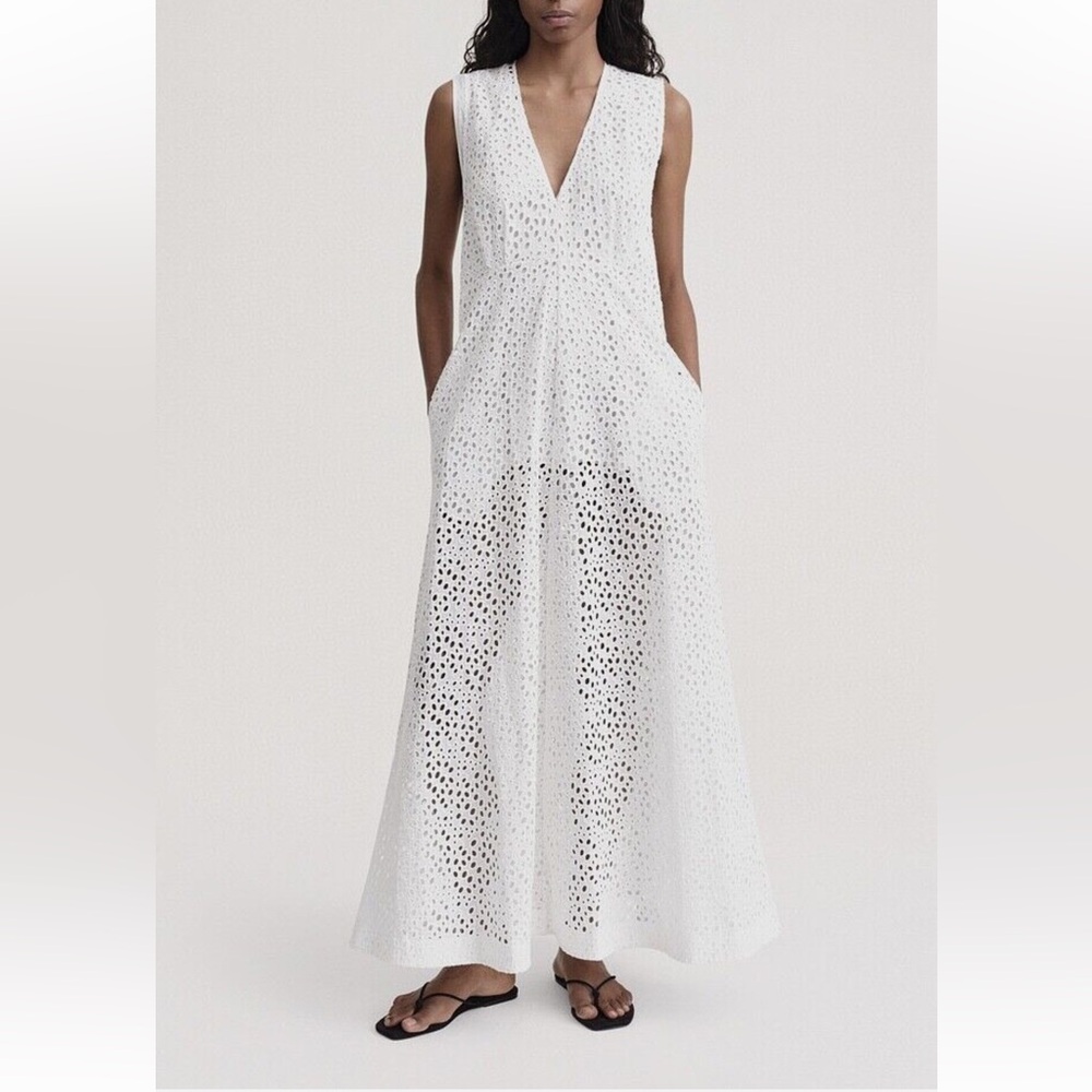 Toteme White Eyelet Maxi Dress